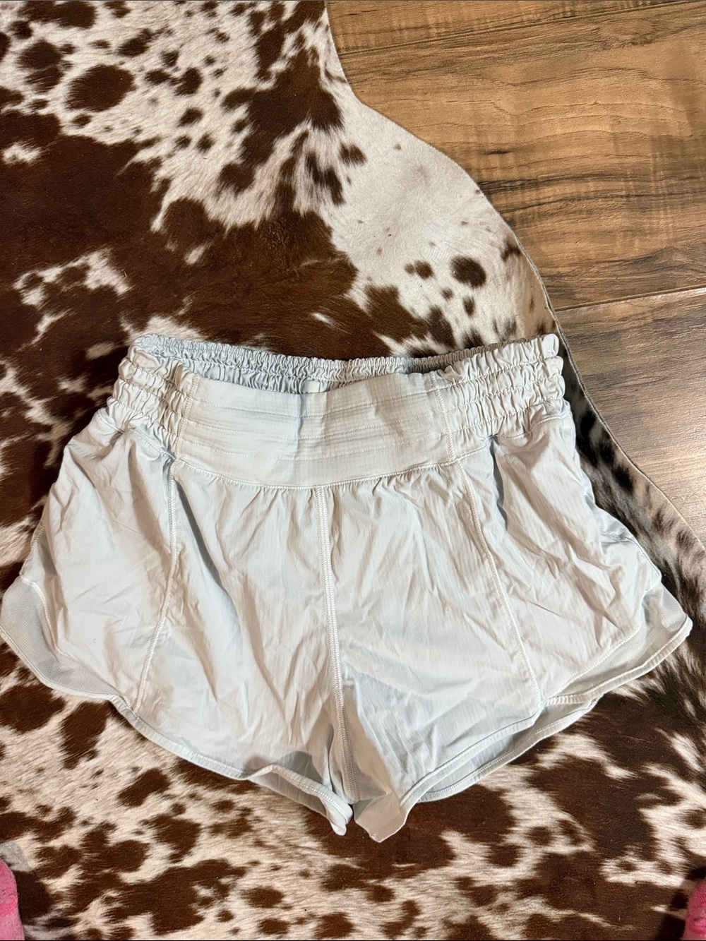 lululemon athletica Light Gray Elastic-Waist Running Shorts